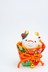 2021年干支の牛（丑、うし）年賀状素材