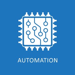 Automation. Electronic control. Vector icon on isolated background.