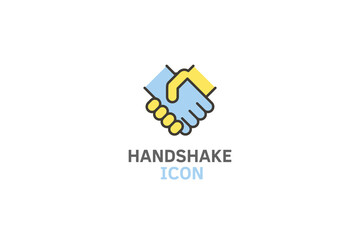 Handshake vector icon illustration design