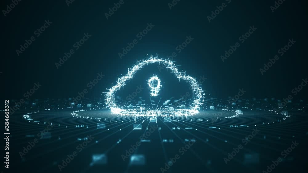 Poster cloud computing and big data concept. network connectivity of digital data and futuristic informatio