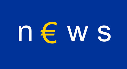 News, report and information. Politics, economy and society. Illustration of the European Union, current affairs, novelty and newness. 