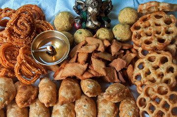 Indian homemade sweets for Diwali celebration 