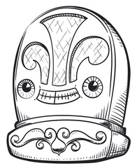 Obraz premium Cute and Smiling Old Type Radio Character, Vector Illustration