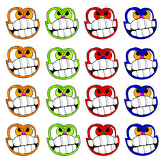 Emoticones sonrientes de colores © mati.u