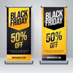 Black Friday Sale roll up or x banner template