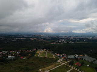 time lapse clouds over the city