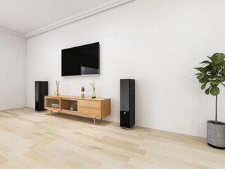 There are sofa, table and other facilities in the bright and tidy living room