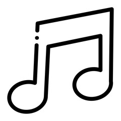 Pixel perfect musical notes melody line icon