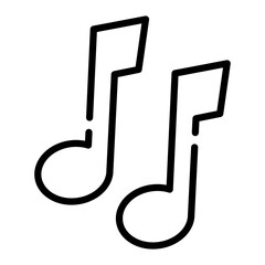 Pixel perfect musical notes melody line icon