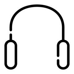 Pixel perfect headphone music audio listening line icon