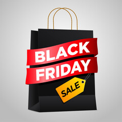 Black Friday sale with Paper bag