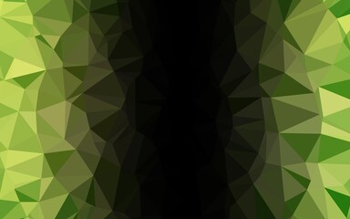 Light Green, Yellow vector shining triangular pattern.