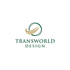 Invest and Wealth Logo Design with Trans World Network and Global Connection Elements
