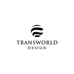 Global Trans World Logo Design Vector Template with Abstract Concept