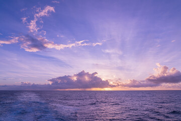 beautiful seascape twilight  sunset serenity coastline background