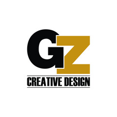 Fototapeta premium Letter GZ simple logo design vector