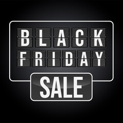 Black Friday Sale, Analog Flip Clock Design