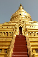 Shwezigon Pagoda in Yangon, Myanmar