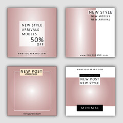 Fototapeta premium minimal social media post template