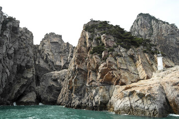 Fototapeta na wymiar Hongdo Island Nature Reserve in Sinangun, Jeollanamdo, South Korea