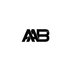 aab letter original monogram logo design