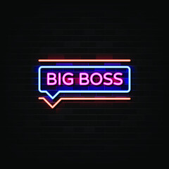 Big boss neon sign, neon style
