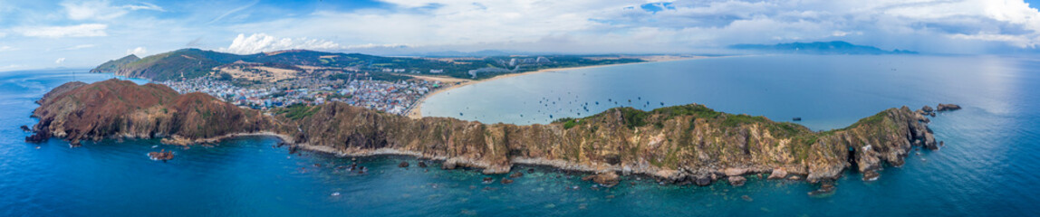 Beautiful landscape in Eo Gio, Quy Nhon, Vietnam from above.