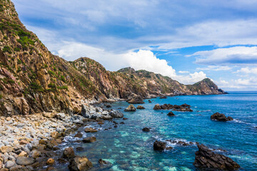 Beautiful landscape in Eo Gio, Quy Nhon, Vietnam from above.