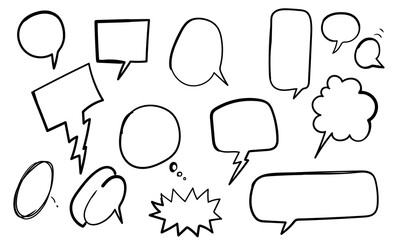 Hand Drawn Speech Bubble Vector Elements