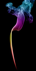 Abstract multicolored smoke