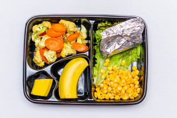 Healthy diet menu in bento box