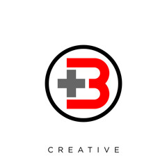 b health logo design vector icon symbol