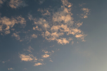 Sunset scattered clouds 