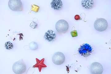 christmas balls and decorations