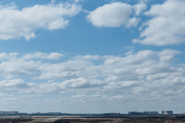 Fototapeta premium Blue sky with clouds.
