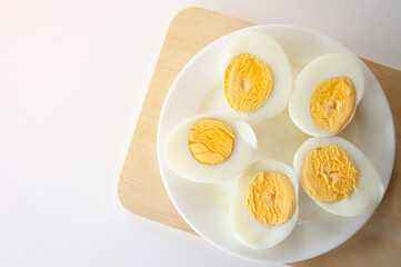 boiled egg on a plate