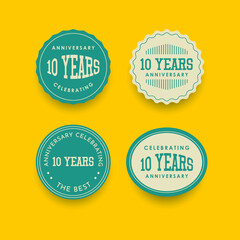 Obraz premium 10 years anniversary logo concept.