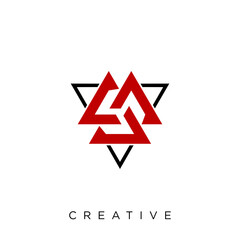 triangle trinity logo design vector icon symbol - obrazy, fototapety, plakaty