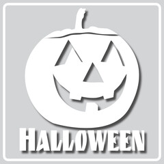 gray icon with a silhouette of a pumpkin