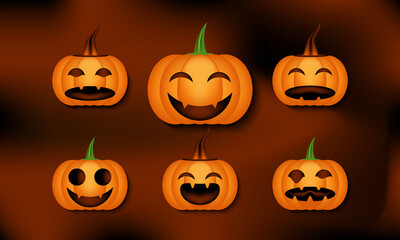 halloween pumpkin set
