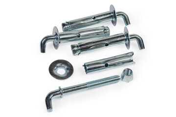 Components of the wall anchor hook and same assembled anchors