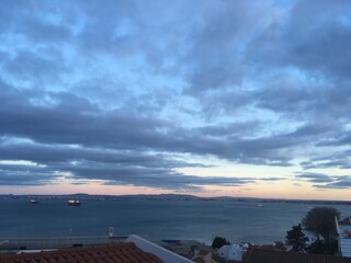 sunset over the city