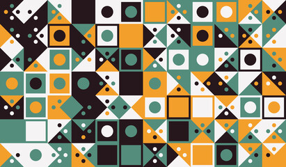 Mosaic Abstract Vector Pattern Design