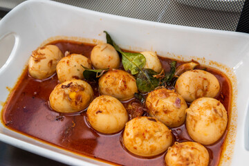 Indonesian food telur semur
