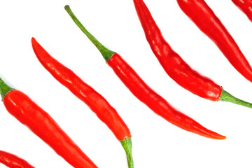 red chili pepper isolated on white background