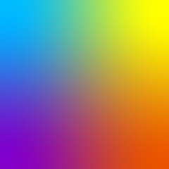 グラデーション背景　ブルー、イエロー、オレンジ、パープル　blurred blue, purple, orange and yellow gradient colorful background