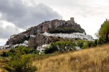 Zahara de la Sierra located in the Sierra de Grazalema, Andalusia, Spain.