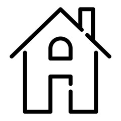 Pixel perfect thin minimal home house line icon