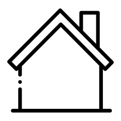 Pixel perfect thin minimal home house line icon