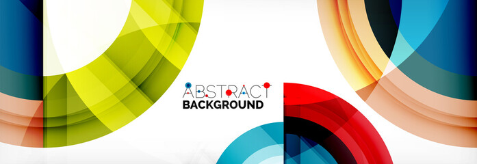 Obraz premium Round shapes, triangles and circles. Modern abstract background